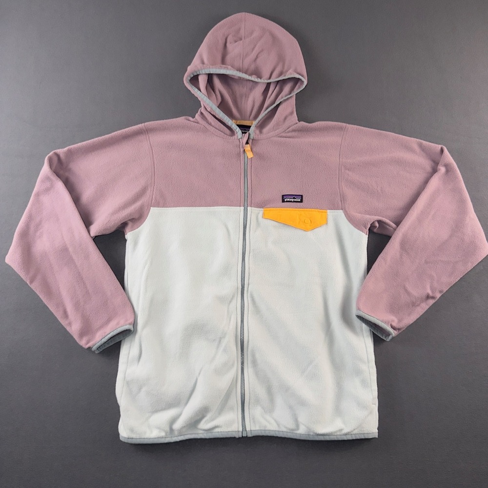 Patagonia Kids Micro D Snap-T Full-Zip Hooded Fleece Jacket WPYG XL 14 65465